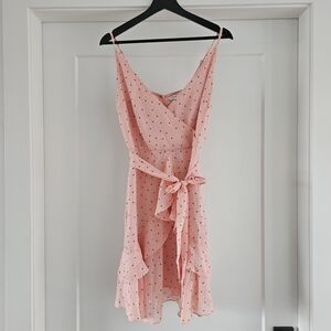 DAVI & DANI Pink Spotted Mini Dress